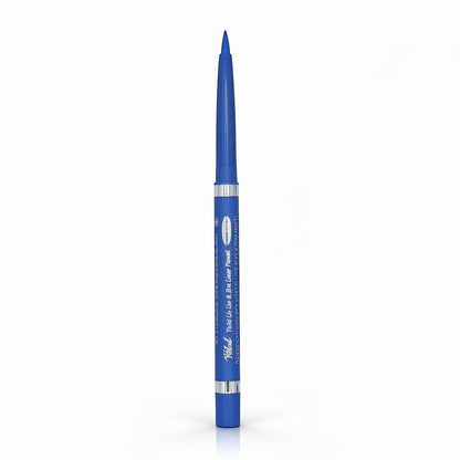 Vital Make Up Twist Up Lip & Eyeliner in bright blue, a dual-purpose cosmetic pencil for precise application on lips and eyes.