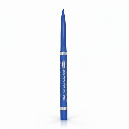 Vital Make Up Twist Up Lip & Eyeliner in bright blue, a dual-purpose cosmetic pencil for precise application on lips and eyes.